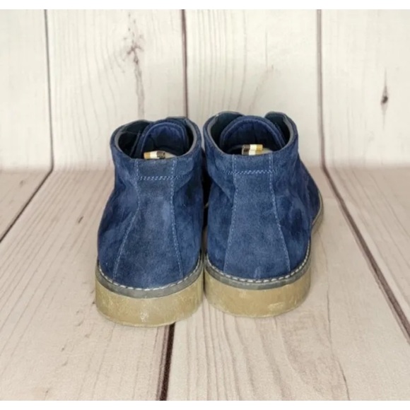 DCODE Blue Suede Lace-up Chukka Boots Comfort Cushioned Men's Size 10 - Picture 2 of 9